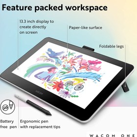 تصویر تبلت طراحی وکام Wacom Wacom One High Definition مدل DTC133W0A - ارسال 15 الی 20 روز کاری 