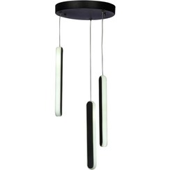 تصویر چراغ آویز چشمه نور مدل L6411/3-BK با ۳ شعله 