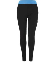 تصویر لگینگ زنانه ورزشی مشکی آبی RNS 