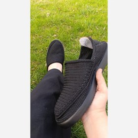 تصویر گیوه مشکی مردانه طبی تزریقی 