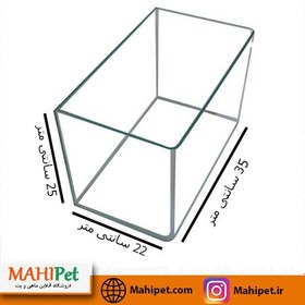 تصویر آکواریوم جلو خم مدل L36 حجم 20 لیتر (22*35 ارتفاع 25) 