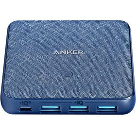 تصویر شارژر دیواری فست چهار پورت ANKER مدل PowerPort Atom III Slim A2045 با توان 65W – آبی 