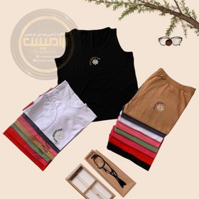 تصویر تاپ و شلوارک بابونه 