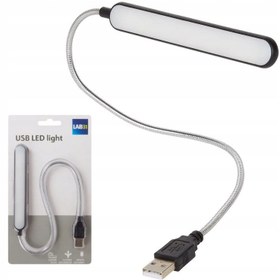 تصویر چراغ مطالعه خرطومی فلزی USB LED 