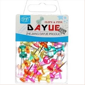 تصویر بسته 50 عددی پونز نقشه جعبه طلقی 