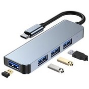 تصویر هاب 4 پورت TYPE-Cبه USB3.0 مدل P-3612 Pnet P-3612 hub