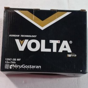 تصویر باتری اتمی 12 ولت 7 آمپر موتور سیکلت - باطری VOLTA 