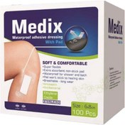 تصویر پانسمان آماده مدیکس 10 در 30 سانتی متر ا Medix Pu Dressing Plaster 10*30 Medix Pu Dressing Plaster 10*30