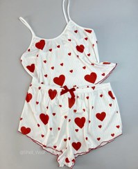 تصویر ست کراپ شورتک قلبی 