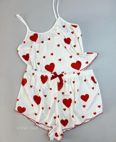 تصویر ست کراپ شورتک قلبی 