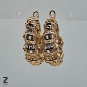 تصویر گوشواره حلقه‌ ای بزرگ ژوپینگ کد ۱۲۰۵ 