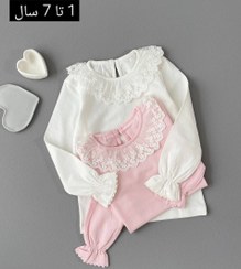 تصویر شومیز یقه توری 