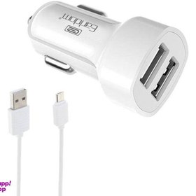 تصویر شارژر فندکی ارلدوم (Earldom) مدل Es-132 به همراه کابل تبدیل Micro USB 