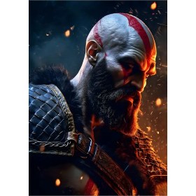 تصویر متال پوستر بازی God Of War طرح کریتوس کد N003 