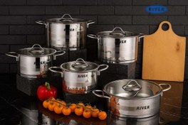 تصویر سرویس قابلمه استیل ریور (نیمه مات) 3307 