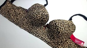 تصویر سوتین پلنگی کش پهن 