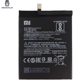 تصویر باتری شیائومی Xiaomi Mi A2 / Mi 6X مدل BN36 Battery Xiaomi Mi A2 / Mi 6X model BN36