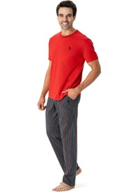 تصویر ست پیژامه 100 آستین کوتاه راسته مردانه | یو اس پولو U.S. Polo Assn. USP18800 