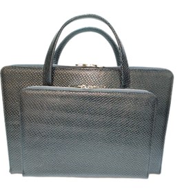 تصویر کلاسور پوست ماری مشکی 