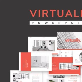 تصویر قالب پاورپوینتVirtually 