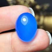 تصویر نگین سنگ عقیق آبی معدنی کد Z7179 