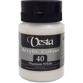 تصویر رنگ اکریلیک وستا 250 میل (titanium white 40) 