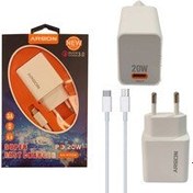 تصویر شارژر دیواری آرسون (Arson) مدل AN-W20W به همراه کابل تبدیل MicroUSB 