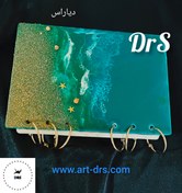 تصویر دفتر رزینی طرح دریا و ساحل با صدف و ستاره دریایی 