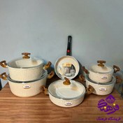 تصویر سرویس قابلمه پویان 11پارچه مدل ELSA کرم 