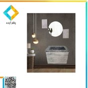 تصویر ست کامل کابینت و روشویی به همراه آینه و باکس نیک کابین مدل 410 4012RB 