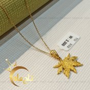 تصویر مدال برگ چنار برجسته طلا ۱۸ عیار 