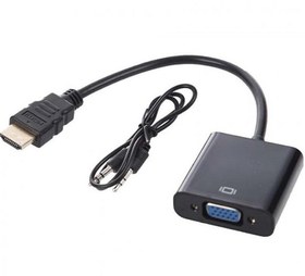 تصویر تبدیل HDMI به VGA رویال با خروجی صدا مدل RC-2010 Royal HDMI To VGA Cable with Audio Cable Adapter RC-2010