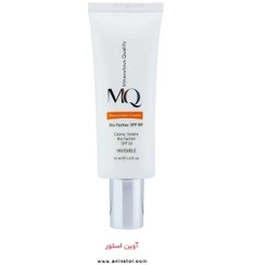 تصویر کرم ضدآفتاب بی‌رنگ ام‌کیو، با SPF50، مدل BIO TACHES، حاوی محافظ UVA ،UVB مناسب انواع پوست، حجم 55 میلی‌لیتر 