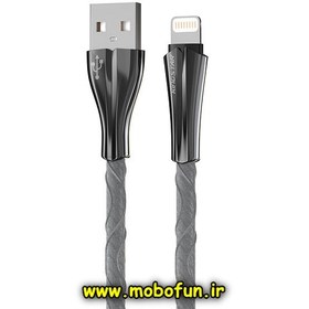 تصویر کابل کینگ استار تبدیل USB به لایتنینگ مدل K28i کنفی طول 100سانتی متر Kingstar cable convert USB to Lightning model K28i, length 100 cm