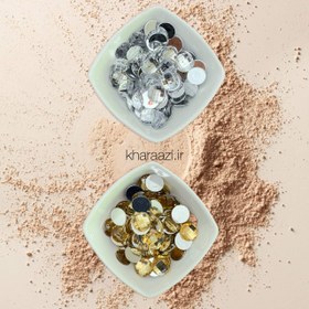 تصویر نگین چسبی تخت گرد سایز 12 ده عددی 