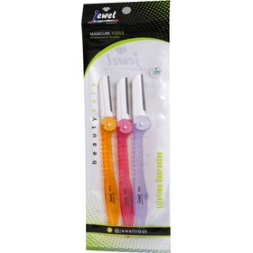تصویر پک 3 عددی تیغ ابرو جیول Jewel Eyebrow Razor 3 Pack