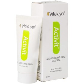 تصویر کرم ضد جوش بی رنگ ویتالیر مدل Activit حجم 40 میلی لیتر Vitalayer Activit Anti imperfections Cream 40ml