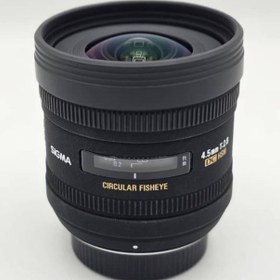 تصویر لنز سیگما دست دوم Sigma 4.5mm Fisheye f/2.8 EX DC HSM for Nikon(جعبه دارد) 