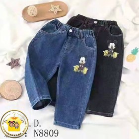 تصویر شلوار جین بچگانه طرح میکی 242 Mickey design children's jeans