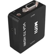 تصویر مبدل ویدئو VGA به HDMI دی نت مدل مینی D-net Mini VGA TO HDMI FHD 1080P Converter