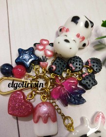 تصویر جاسوئیچی فانتزی گاو آکواریومی - نارنجی / طلایی 