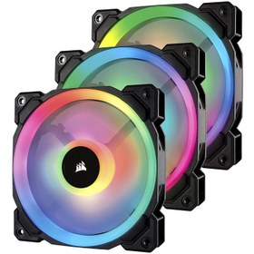 تصویر Corsair LL120 RGB 120mm 3IN1 Case Fan فن کیس کورسیر LL120 RGB 120mm بسته 3 عددی