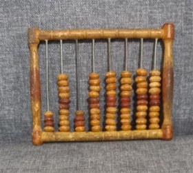 تصویر چرتکه قدیمی چوبی کوچک 