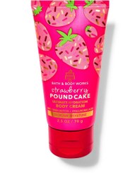 تصویر کرم بدن مینی Strawberry pound cake Bath and body works Strawberry pound cake Body Cream 75 ml