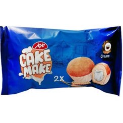 تصویر کیک میک دوقلو با مغز کرم خامه مزمز 60 گرمی 