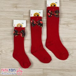 تصویر جوراب بچگانه ساق بلند یلدایی سایز 1تا 3 