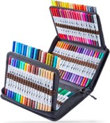 تصویر روان نویس Ohuhu 120 Colors Art Markers Set-ارسال 20 روز کاری 