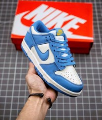 تصویر نایک اس بی دانک بدون ساق آبی سفید Nike sb dunk low blue and white 