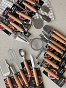 تصویر ابزار آشپزخانه شنگیا با دسته چوبی 