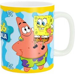 تصویر ماگ طرح پاتریک و باب اسفنجی کد M131 